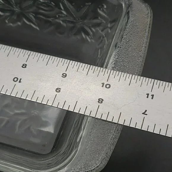 PRINCESS HOUSE Fantasia Glass Bread Loaf Pan – Embossed Floral Vintage Bakeware - Picture 6 of 8